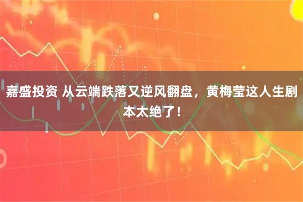 嘉盛投资 从云端跌落又逆风翻盘，黄梅莹这人生剧本太绝了！