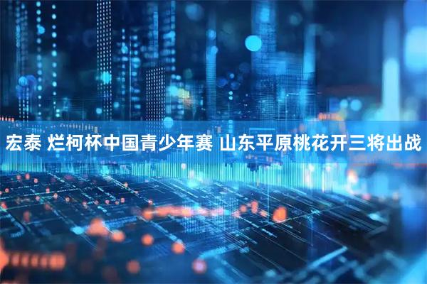 宏泰 烂柯杯中国青少年赛 山东平原桃花开三将出战
